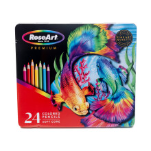 RoseArt Premium 24ct Colored Pencils - Art Supplies for Drawing Sketching Adult Colors Soft Core Color Pencils - 24 Pack multi