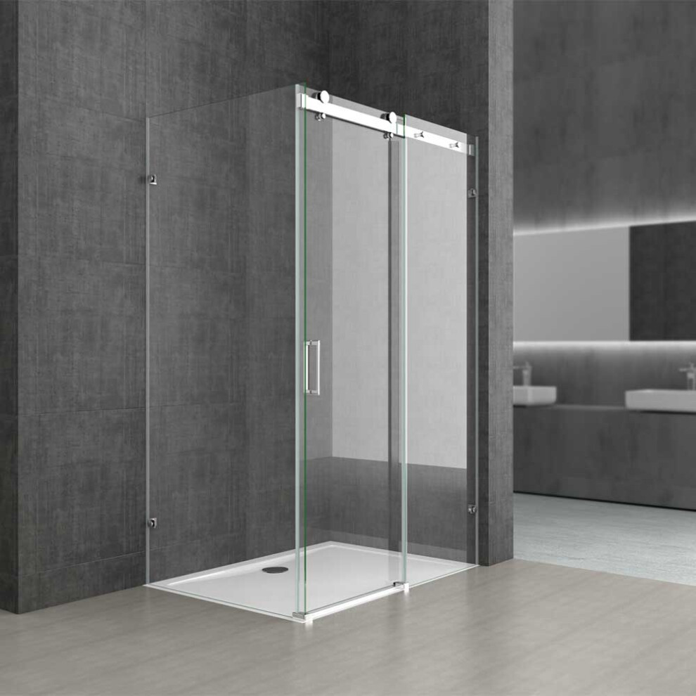 Durovin 1200X800mm Frameless Sliding Shower Enclosure 8Mm Safety Glass 7434936840875