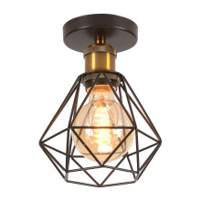 Metal Cage Ceiling Lights Retro Industrial Chandelier Black Creative Indoor Ceiling Lamp For Bar Club
