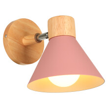 Retro Indoor Wall Light Metal Wall Lamp E27 Vintage Wall Sconce For Bedroom Living Room Bathroom (Pink)