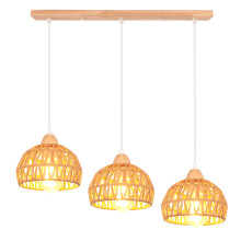 Retro Pendant Light 3 Lights Hemp Rope Braided Pendant Light Modern Indoor Ceiling Lamp For Bedroom Entrance Hallway Bar