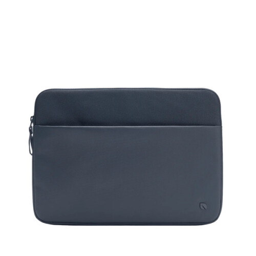 Capa - INCACE - MacBook Pro 14 polegadas - Poliéster 900D - Forro em pele sintética - Azul-marinho