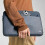 Capa - INCACE - MacBook Pro 14 polegadas - Poliéster 900D - Forro em pele sintética - Azul-marinho 4