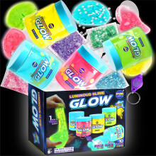 35,16 FL OZ Glow in The Dark Slime fr Kinder ab 6 Jahren FunKidz 1040 ML Groe Slime-Packung Neonfarben Slime-Kit Grn Blau Rosa Gelb Groe Slime-Ge