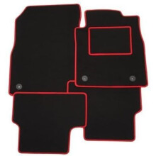 TAILORED FOR MG ZS Manual (Clip spacing 29.2cm) (2022 ONWARDS) - FULL SET OF TAILORED LUXURY INTERIOR FLOOR CAR CARPET MATS - BLACK MAT + RED EDGING