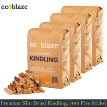 Ecoblaze Kiln Dried Kindling Wood 480 (120x4 Boxes) Fire Sticks for Log Burners