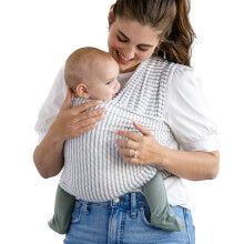 Portabeb s ligero Solly - Imprescindible para reci n nacidos - Para beb s de 3,6 a 11,3 kg (8-25 lb), color natural y rayas grises
