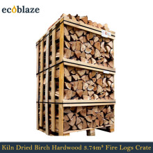 Ecoblaze Kiln Dried Birch Hardwood Firewood Logs 3.34m³ Crate for Wood Burner