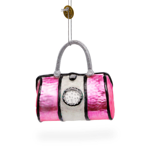 Stylish Pink Handbag - Blown Glass Christmas Ornament on OnBuy