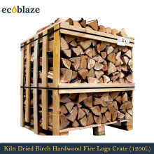 Ecoblaze Kiln Dried Birch Hardwood Firewood Logs 1200L Crate for Wood Burner