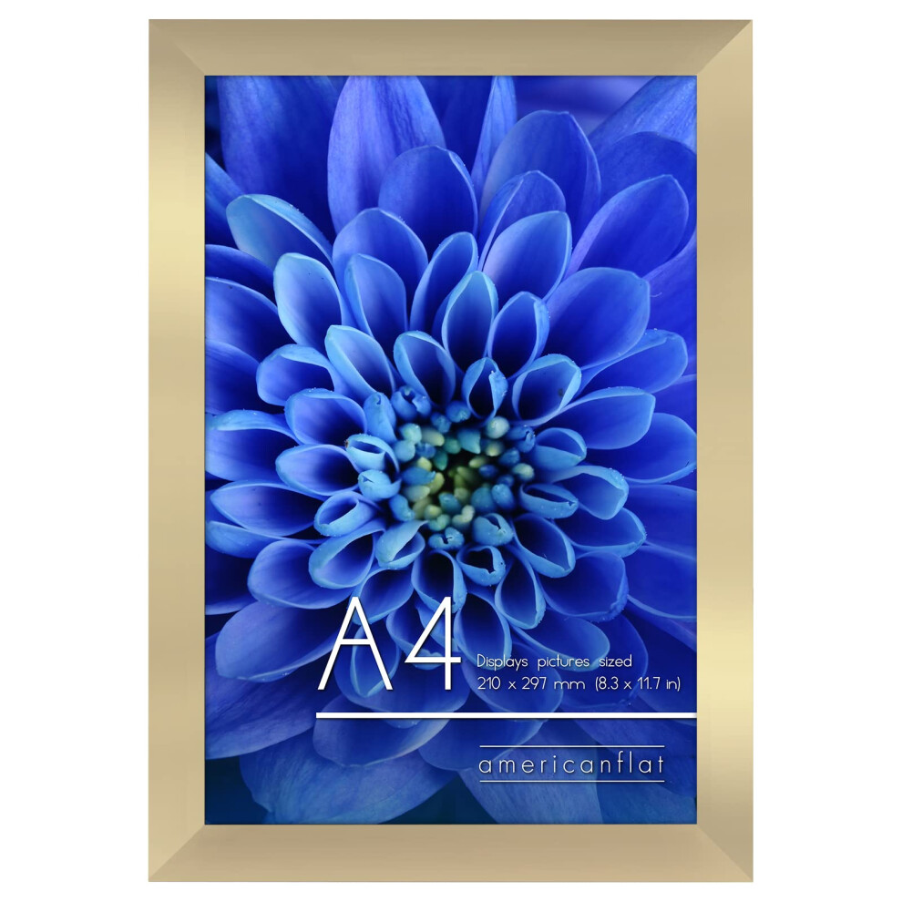 Cadre photo Americanflat A4 en or - Bois d'ing?nierie avec Shatter R