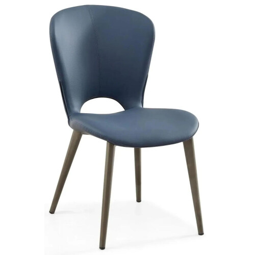 (Blue, 6 x Chairs) Alto Leather Dining Chair 1