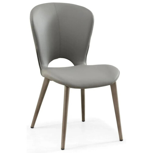 (Grey, 4 x Chairs) Alto Leather Dining Chair 1