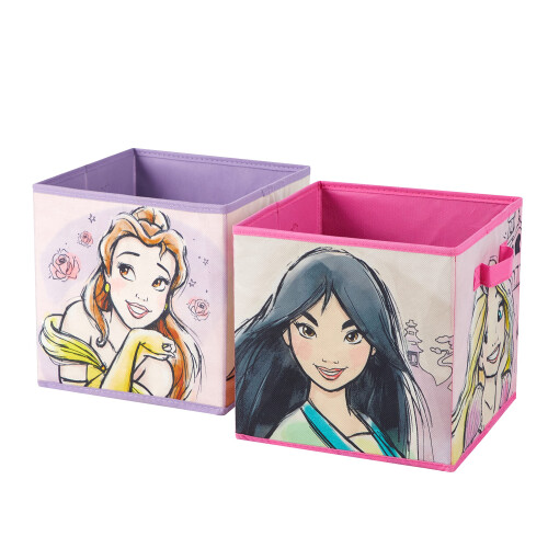 IDEA NUOVA Disney Princess Closable Storage Cubs Set de 2 10 """" x10 """"