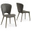 (Dark Grey, 2 x Chairs) Alto Leather Dining Chair 3