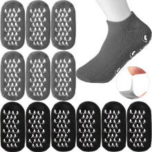 Jagely 6 par fugtighedsstrømper gel sokker bløde gel sokker gel spa sokker til tørre revne fødder skins gel foret fødder plejer til reparation af