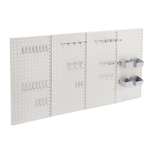 Amazon Amazon Basics Metal Pegboard Kit  Rust and Scratch Resistant - 48 Piec