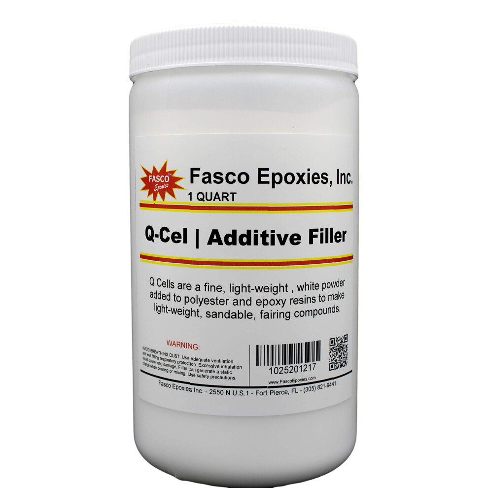 Mastic Q-Cel de Fasco Epoxies pour la r   paration de la fibre de verre des bateaux et des planches de surf - Quart