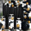 Sorte glittergardiner Draperer: 4 paneler pailletterbaggrundsgardiner 2FTx8FT sorte halloweenbaggrundspaneler til gotisk temafest bryllupsscenede 2