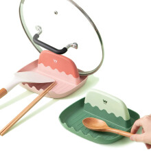 2 pack couvercle et cuillere repos pour le comptoir de cuisine Cuisine de cuisson La louche / spatule / support de cuillere pour le repos ustensi