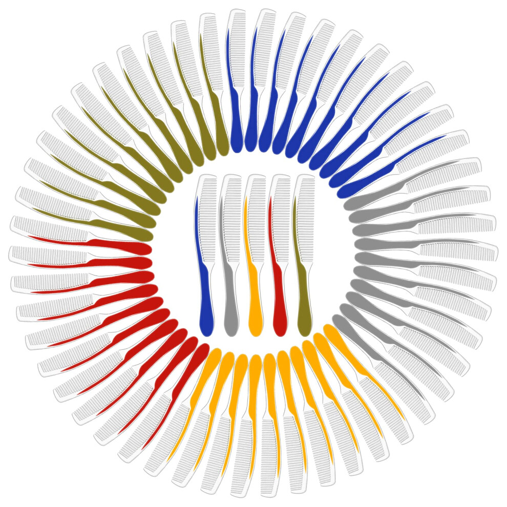 Fafortune Unisex Not,Specified Hair Combs Set 60 Count (Pack Of 1) - Combs In Bulk Individually Wrapped Suitable For Hotel Air Bnb Shelter/Homeless/Nursing Home/Charity/Ch