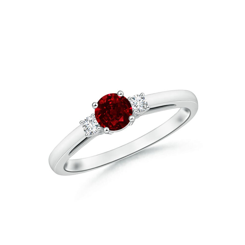(R 1/2, 14ct White Gold) Angara Lab-Grown Round Ruby & Diamond Three Stone Engagement Ring for Women-image-OPC-PGHP7F5-NEW