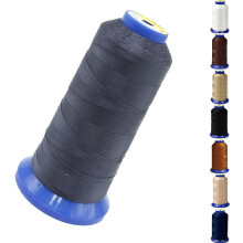 Bonded nylontrd fr att sy lder kldsel jeans och peruk #69 T70 storlek 210d3 1400 meter (mrkgr)