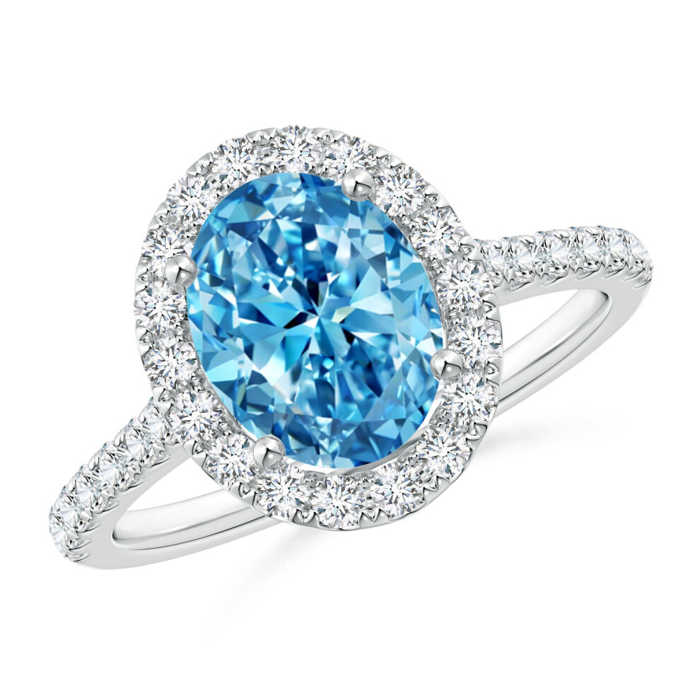 (O 1/2, 9ct White Gold) Angara Oval Lab-Grown Fancy Intense Blue Diamond Halo Ring for Women-image-OPC-PGHPFN5-NEW