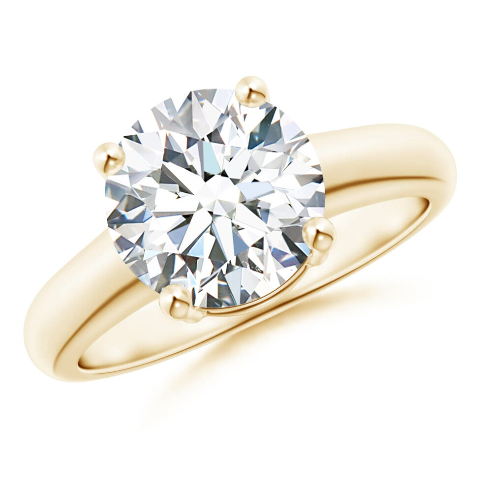 (R 1/2, 9ct Yellow Gold) Angara Lab-Grown Round Diamond Solitaire Engagement Ring for Women-image-OPC-PGHPKGT-NEW