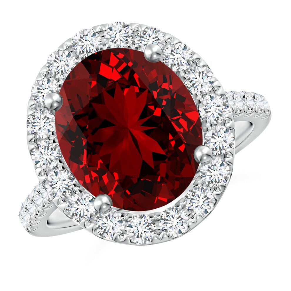 (R 1/2, 14ct White Gold) Angara Lab-Grown Oval Ruby Halo Ring with Lab Diamond Accents for Women-image-OPC-PGHPY85-NEW