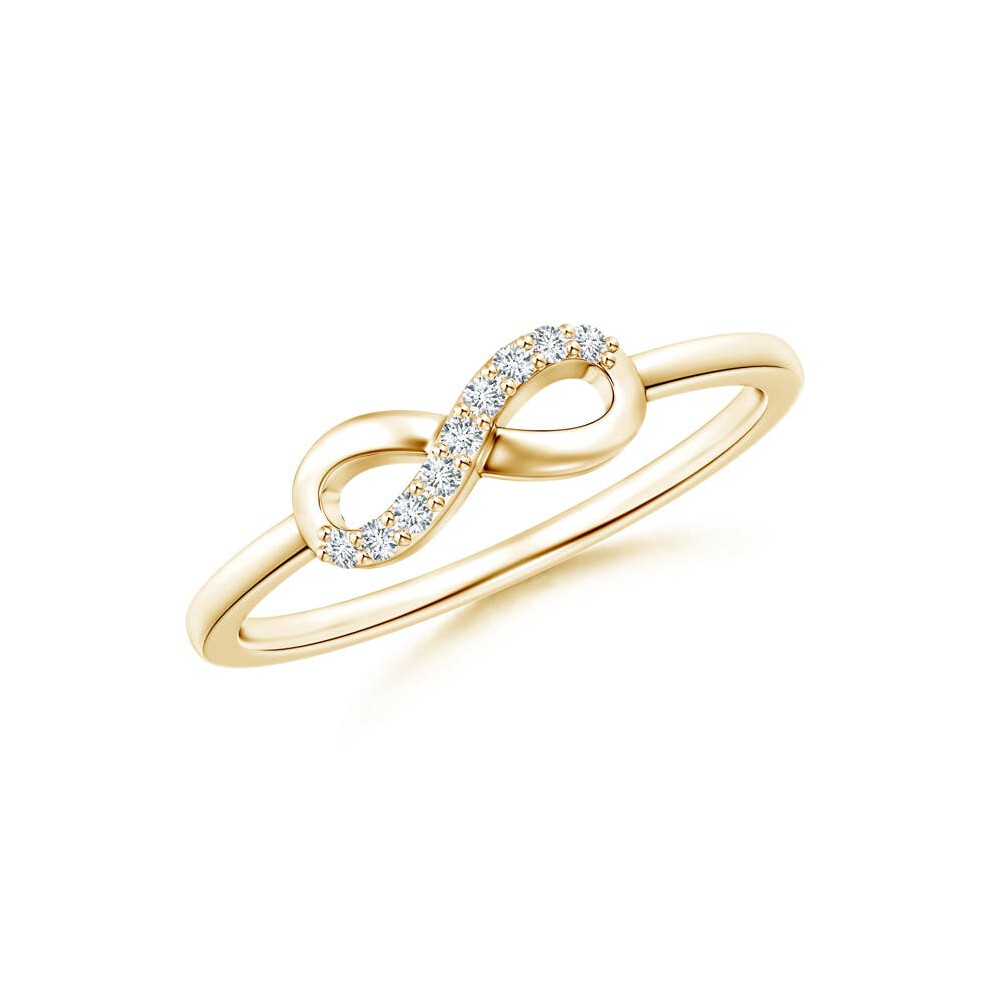 (R 1/2, 9ct Yellow Gold) Angara Lab-Grown-Sideways Twist Diamond Accent Infinity Ring for Women-image-OPC-PGHQ6KQ-NEW
