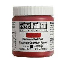 Golden SoFlat Acrylics Cadmium Red Dark (4 fl. oz./118 ml burk)