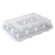 Nordic Ware Naturals 12 Cavity Muffin Pan with HighDomed Lid