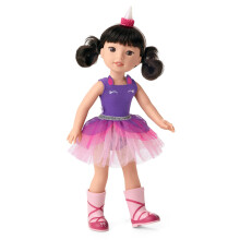 Mu   eca American Girl WellieWishers Emerson de 14.5"" color morado y plateado