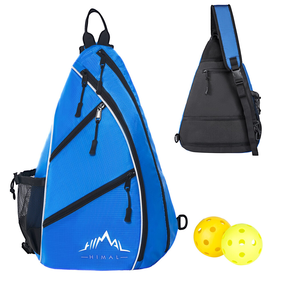 Sac de pickleball HIMAL - Sac à bandoulière réglable pour pickleball, tennis, raquette, sac à dos avec porte-bouteille d'eau pour hommes et femme