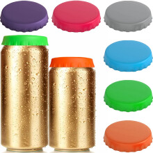 Capace de cutie de sifon din silicon 6 pachete Capace de cutie reutilizabile din silicon fara BPA Opri sau protector pentru cutie de soda Bere Ba