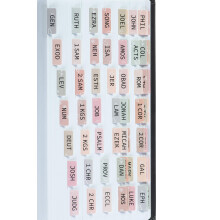 Etiquetas de Bíblia Laminadas DiverseBee (Grande Impressão, Fáceis de Aplicar), Bíblia Antigo e Novo Testamento