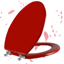 Rote verlängerte Toilettensitz aus Naturholz mit Zinklegierung Scharnieren, einfach zu installieren und zu reinigen