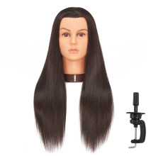 Cap de manechin Hairlink 26-28'' Cap de antrenament Yaki din fibre sintetice pentru coafat Papu?i pentru Cosmetologie Manichin Cap de practica cu