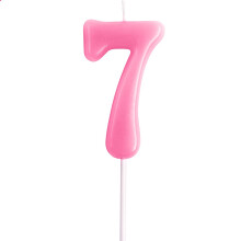 Eusbon 7th Birthday Landle 2.76 Lumnare cu numar mare de dimensiuni pentru decorare tort Petrecere de na?tere Aniversare nunta Aniversare (numar