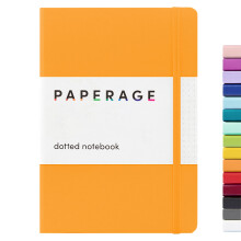 PAPERAGE Dotted Journal Notebook Marigold 160 Pages Medium 5.7 inches x 8 inches - 100 GSM Thick Paper Hardcover