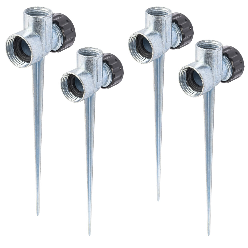 Hourleey 8 Pack 1/2 inch Zinc Alloy Lawn Sprinkler Spike Base  Water Flow Thru Sprinkler for Yard  Lawn  Garden and Grass Irrigation