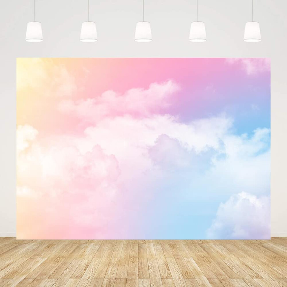 Ablin Fotohintergrund Mit Rosa Wolken, 2,1 X 1,5 M, F R Partys, Regenbogenwolken, Abstrakter Himmel, Fotohintergrund F R Hochzeiten, Babypartys,-image