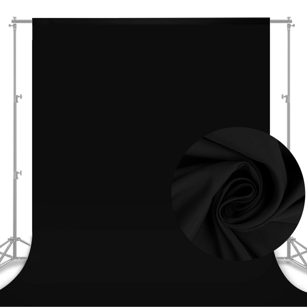 Aimosen 10X8 Ft Backdrop Background For Photography Chromakey High Density Polyester Fabric Photo Backdrop Curtain Black 193621712404