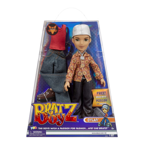 Bratz Bratz bambola originale di moda Dylan con 2 abiti e poster