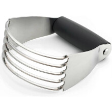 (As show, One size) Dough Blender, Top Professional Pastry Cutter with Heavy Duty Stainless Steel Blades