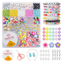(As show, One size) Bracelet Making Kit for Girls Adults, 3mm Glass Seed Beads for Jewelry Making, Friendship Bracelet Kit