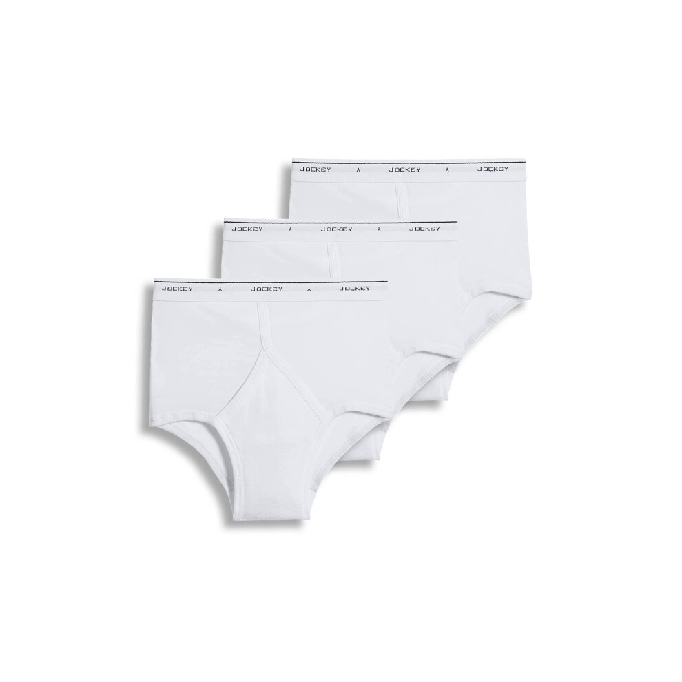 Jockey Mens Underwear Classic Full Rise Brief - 3 Pack, Winter White, 38 - Image 2