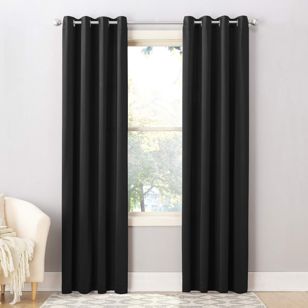 Sun Zero Barrow Energy Efficient Grommet Curtain Panel Pair-image-OPC-PFNR6NP-NEW