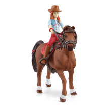 Schleich Horse Club Hstleksaker fr flickor och pojkar Hannah och Cayenne med ryttare och hstleksak 5+